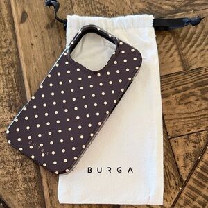 Burga Brown and Cream Polka Dot iPhone case